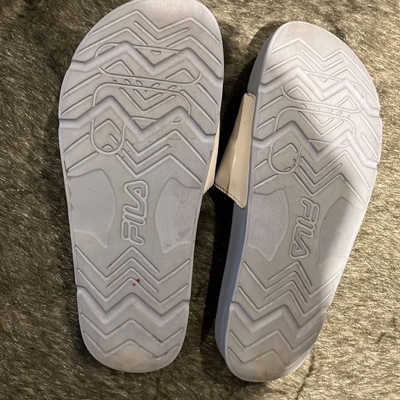 FILA blue white comfy slides Sz  9 - Picture 5 of 11
